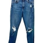 joe's jeans Joe's Skinny Jeans Distressed Blue Denim Cotton Stretch Hi-Rise Dark Wash Sz 28 Photo 0