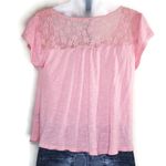 The Hanger 5/$25 E M Pink Embroidered Short Sleeve Shirt Small Photo 1