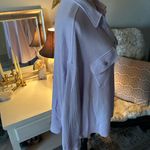 Aerie  lumber Jane lilac oversized button down cotton comfy casual shirt XL Photo 9