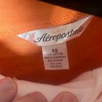 Aeropostale Y2k Woman Size SX orange double V-neck 3/4 sleeve top Photo 1