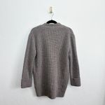 Mango  | Oversized Wool Blend Button Knit Sweater Cardigan in Brown Photo 4