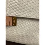 Jessica McClintock Ivory Faux Snakeskin East West Evening Clutch Shoulder Bag Photo 10