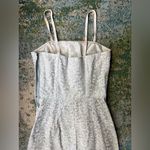 Vintage 50/60s handmade sleeveless lace sheath formal dress, size XS Blue Photo 3