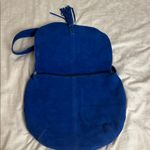 Blue Suede Women's boho crossbody Bag purse large Photo 1