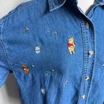 Vintage Disney Winnie the Pooh Embroidered Denim Shirt – S – 90s Y2K Blue Photo 4