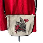 Brighton Scottie Dog Canvas Crossbody with Black Leather Detachable Stra… Photo 3