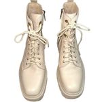 Sam Edelman Lue Ivory Leather Combat Boots 9.5 Photo 1