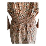 ZARA Beautiful floral dress, 3/4 ruched sleeves, v neck, smocked back waistband, very lightweight, excellent condition, size small Photo 6