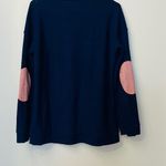 MarleyLilly  Terry cloth sweatshirt “YALL” patch sleeve blue pink sz small/ Med Photo 5