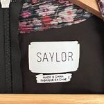 Saylor ‎ Bernadette Long Sleeve Mini Dress Women’s S Small Floral Metallic Wrap Photo 4