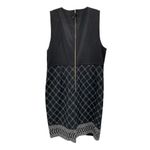 Spiegel VINTAGE  WOMEN MIDI PENCIL SHEATH BLACK GEOMETRIC PATTERN DRESS SZE‎ 14 Photo 2