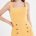 Urban Outfitters Yellow Buttoned Skort Romper Photo 0