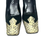 RODO Black Square Snakeskin Toe Western Style Heels Size 35‎ / US 5 Photo 2