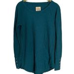 Chaser  Green Waffle Knit Long Sleeve Shirt XS Photo 0