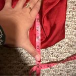 Oh Polly  Precious Jewel Ruched Puff Sleeve Satin Mini Dress Red Party- Size 6 Photo 9