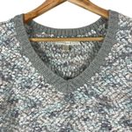 LC Lauren Conrad Lauren Conrad Fuzzy Boucle Knit Sweater Womens S Gray V-Neck Cozy Clean Girl Photo 3