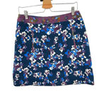 Anthropologie  Maeve Cardana Mini Skirt Floral Brocade Blue Purple Size US‎ 4 Photo 1