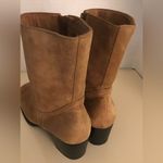 Hush Puppies women chestnut suede heel boots US 10 Euro 41 Photo 1