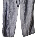 Athleta  Blue Linen Drawstring pull on Pants size 12 Photo 5