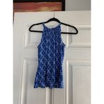 Tommy Hilfiger Women Small Blue Logo Sleeveless Strap Shelf Bra Stretch Tank Top Photo 3