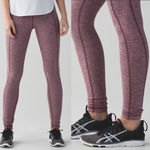 Lululemon Turn Around Tight Heathered Bordeaux Drama Sz 8 Photo 1