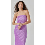 ASTR the Label Plisse Tube Midi Dress Size Small NWT Purple Photo 2