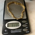 Gold Over Sterling Silver Clear Crystal Tennis Bracelet X Infinity Link 7.75” Photo 7