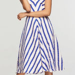 Milly  Monroe Striped Linen Blend Dress Size 6 Photo 0