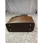 Montana West Women's Brown Chain Top-Handle Satchel Handbag Photo 3