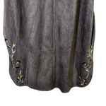 Chelsea and Violet  Faux Suede Embroidered Cutout Dress Womens L Brown Western Boho Photo 5