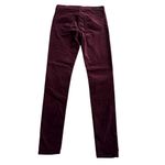 AG Adriano Goldschmied Velvet Farrah Skinny Jeans Wine Burgundy Size 27 NWT Photo 3
