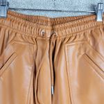 French Connection Crolenda Faux Leather Joggers Womens 6 Tan Orange Paperbag Photo 6