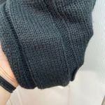 AGB black thick knit ruched loose drapey relaxed cardigan open sweater medium Photo 6