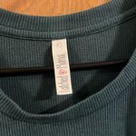 Latched Mama Women’s Long Sleeve Asymmetrical Teal Nursing Tunic XS Green Photo 2