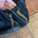 Juicy Couture Y2K GOLD CHAIN TRIMMED PEBBLED LEATHER SHOULDER BAG Photo 2