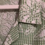 Alfred Dunner  Size 14 Short Sleeve Green with White Floral Button up Shirt Photo 3