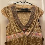 Silk midi dress Tan Size 8 Photo 4