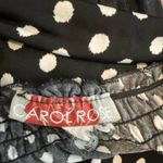 Carol Rose Women's  Black/White Polka Dot Stretch Neck Blouse Size Large Photo 2