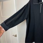 H&M  BASICS Black Quarter-Zip Pullover Oversized Black Dress Size L Photo 3