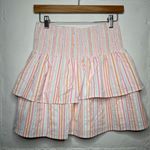 Vineyard Vines  Performance Tiered Smocked Striped Lined Mini Skirt Size Small Photo 0