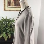 Alfani  Women Medium Gray Sweater Cardigan 3/4 Sleeve Full Zipper Open Front Photo 3