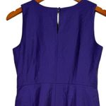 J.Crew  Wool Sleeveless Drape Sheath Dress Key Hole Button Side ZipUp 4P Purple Photo 4