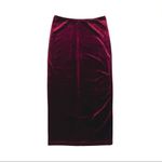 American Apparel Vintage Y2K Velvet Pencil Skirt in Burgundy | Size S Photo 4