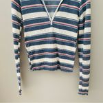 Urban Outfitters Striped Long Sleeve V-Neck Top Sz Small Photo 2