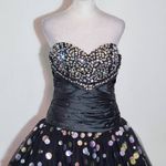 Anjali Black Strapless Ball Gown NWT Size 6 Formal Beaded Homecoming Dress Photo 3