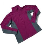 Columbia Womens Outdoor Fleece Pullover Jacket Pink Gray Size M 1/4 Zip Pockets Photo 0