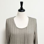 G By Giuliana Dusty Olive Pointelle Knit Open Front Duster Camisole Set XL XLP Green Size undefined Photo 1