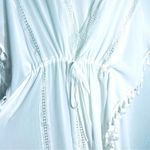 BOHO WHITE LOOSE FIT TASSEL BEACH COVERUP Size undefined Photo 6