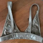 MINIMALE ANIMALE Shimmer Bikini top ~ size small Silver Photo 4
