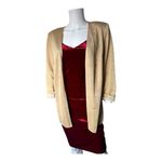 Onyx Nite by Wendye Chaitin gold shimmer open cardigan womens size 10​​ Gray Size M Photo 1